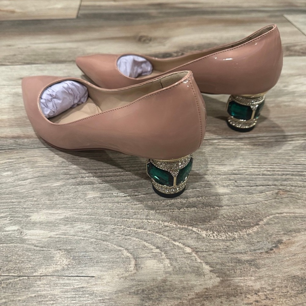 Nude Jeweled heels